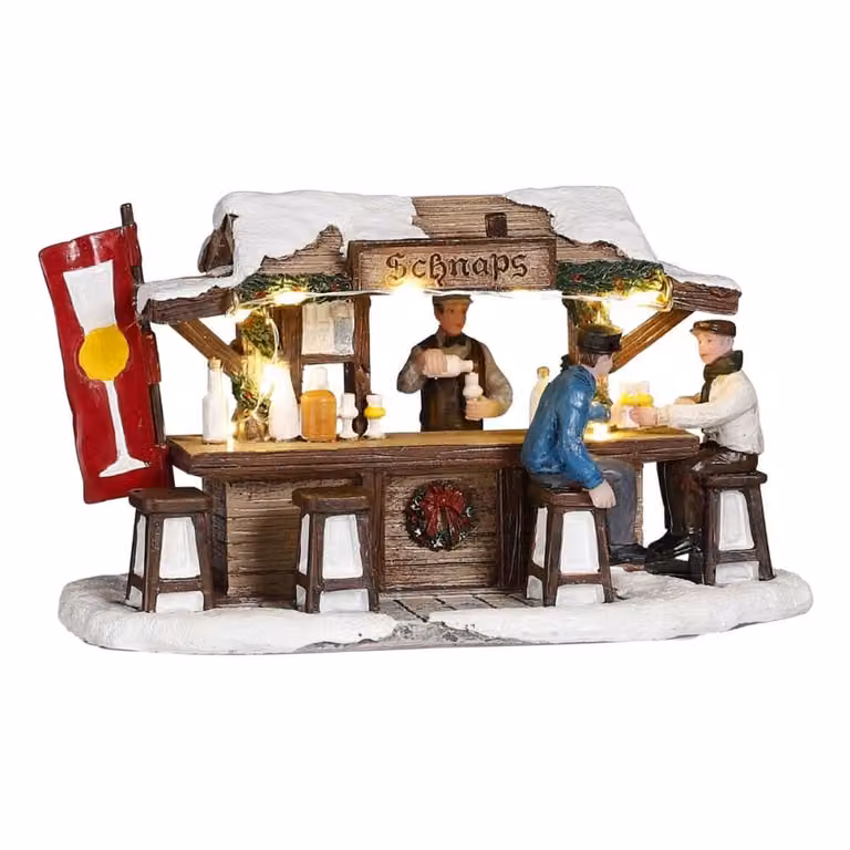 Pueblo navideño multicolor LuVille Originals para mesa con detalles rústicos An/P/Al: 16 x 9 x 7,5 cm