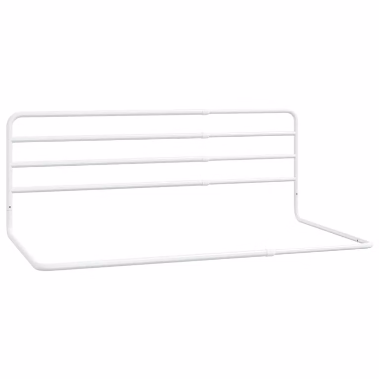 Barandilla de seguridad extensible para cama infantil vidaXL de metal en color blanco, An/P/Al: 76-137 x 55 cm