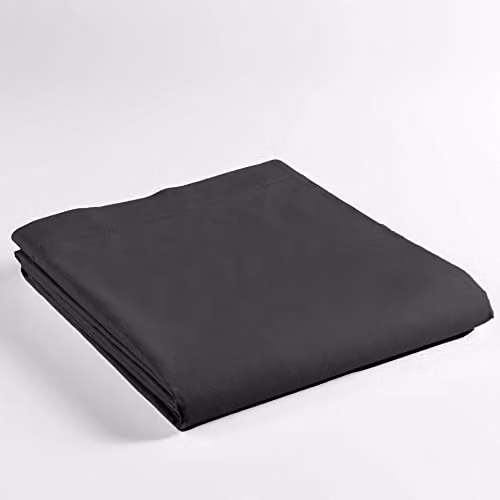 Sábana plana Interior’s Lina en color negro, 100% algodón, An/P: 240 x 300 cm