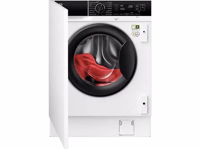 Lavadora integrable AEG LFN8E8436C de 8 kg, 1400 rpm, con programas de vapor, conectividad Wifi y Aquastop