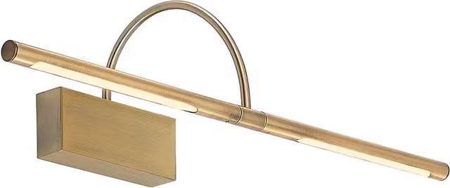 Lámpara LED para cuadros Lucande Fehmke en latón y bronce para montaje en pared