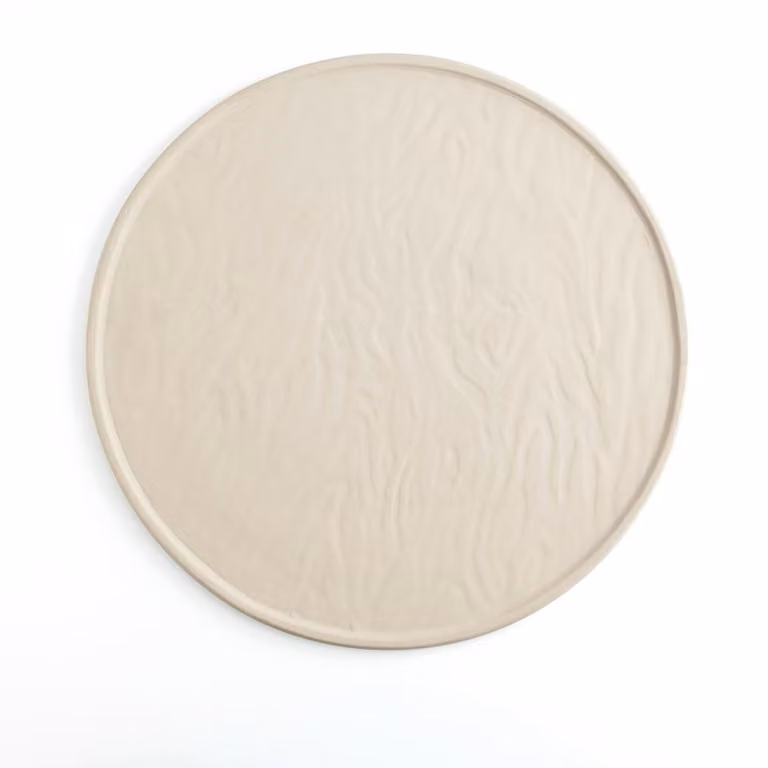 Plato de pizza de cerámica Mineral Gres Quid en color beige, diámetro 33 cm