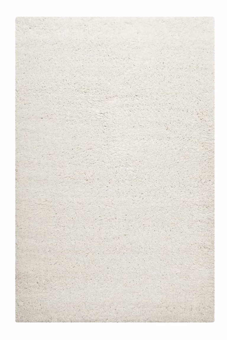 Alfombra de pelo largo Wecon Home color beige y blanco, An: 200 cm, P: 290 cm, Al: 5 cm
