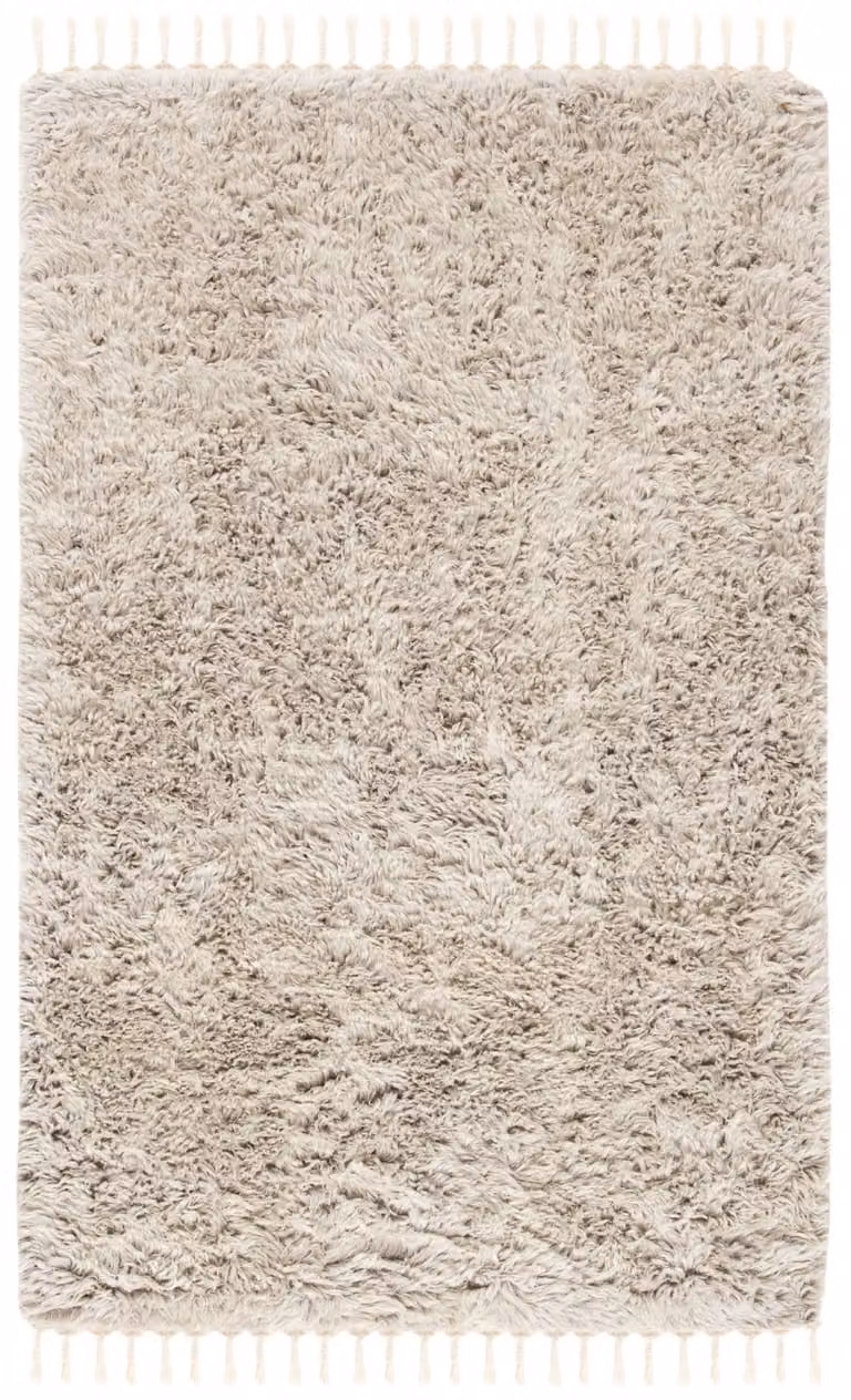 Alfombra marroquí de lana Safavieh en color gris, An/P: 122 x 183 cm