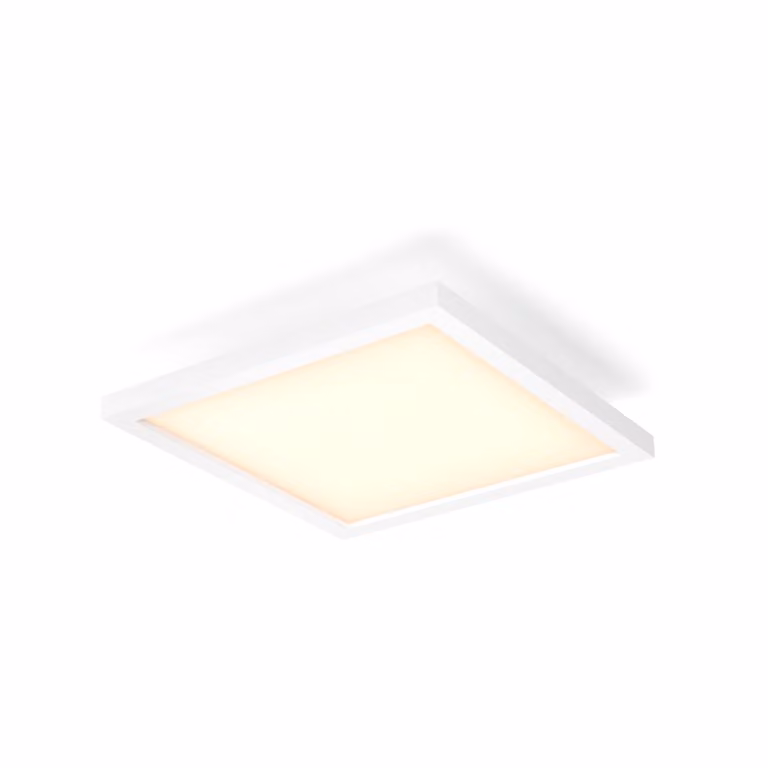 Panel de luz LED Philips Hue Aurelle blanco de diseño moderno para empotrar