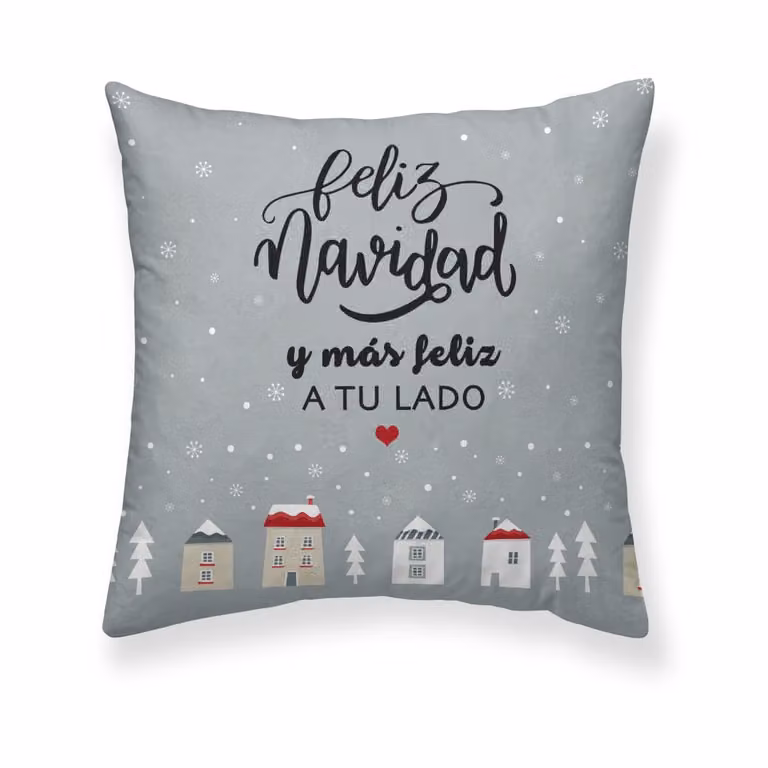 Funda de cojín de Navidad Decolores Home multicolor en 100% algodón, 50 x 50 cm