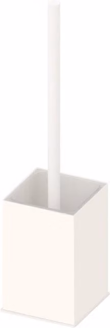 Escobillero de suelo Etna Beltrán con cepillo en color blanco y materiales de metal y plástico