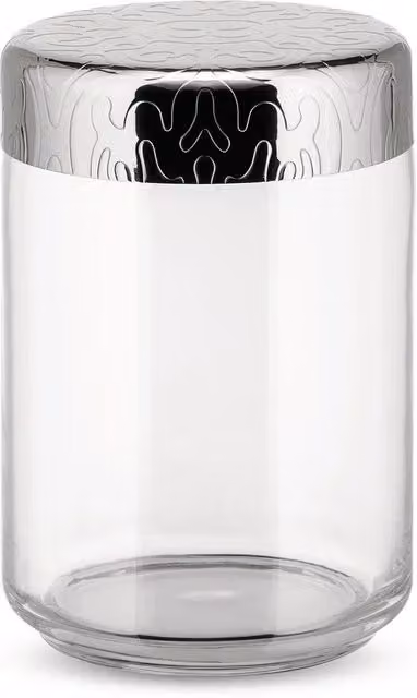 Tarro de cristal transparente Aderezado de Alessi con tapa de acero inoxidable de 0,5 l