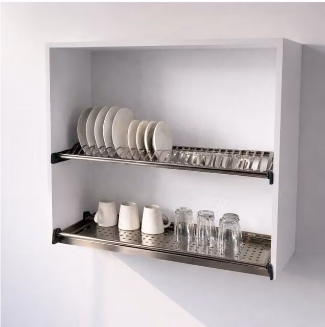 Calandrelli Mueble alto escurridor de cocina blanco Altura: 72 cm, Ancho: 80 cm, Profundidad: 33 cm