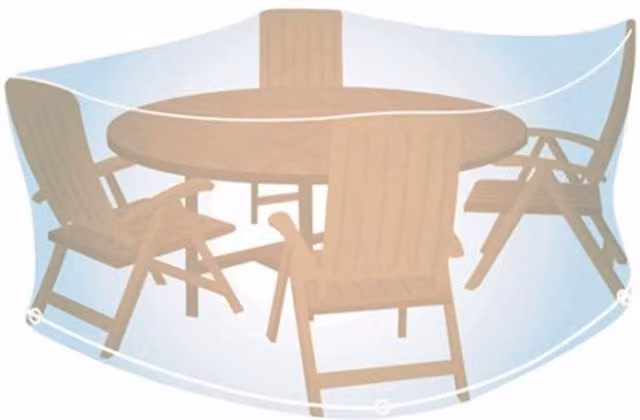 Funda protectora transparente para mesa redonda Campingaz de PVC repelente al agua