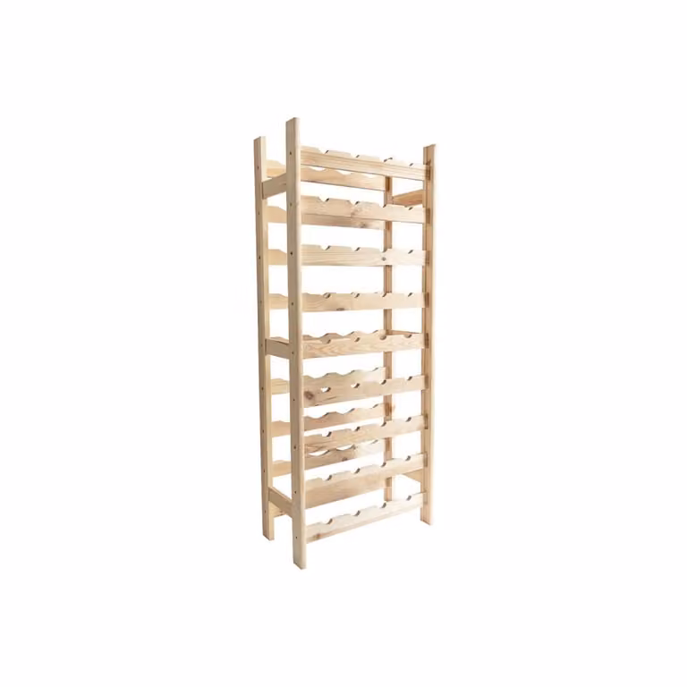 Botellero de madera Box & beyond para 36 botellas con 9 estantes, color marrón, An/P/Al: 49 x 25 x 120 cm