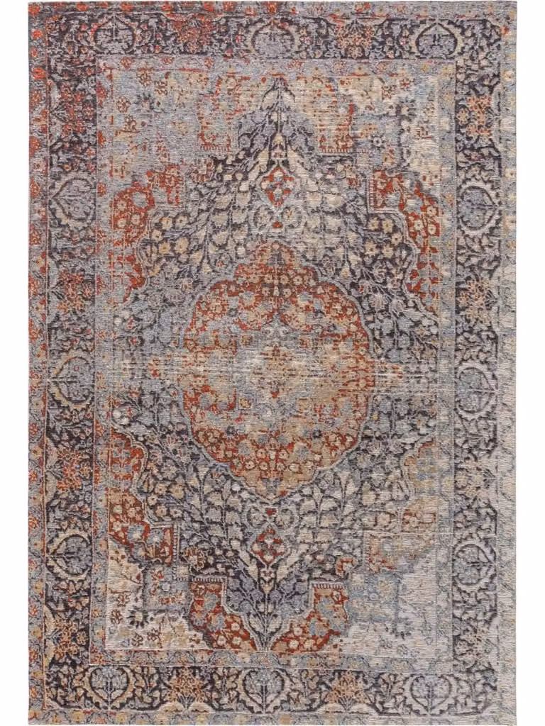 Alfombra de tejido plano Benuta con diseño patchwork en morado y multicolor, An/P: 155 x 235 cm
