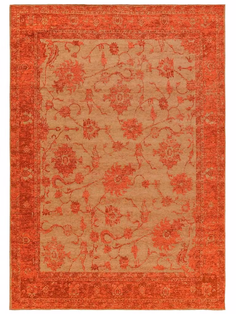 Alfombra de tejido plano Benuta estilo patchwork roja An/P: 200 x 285 cm