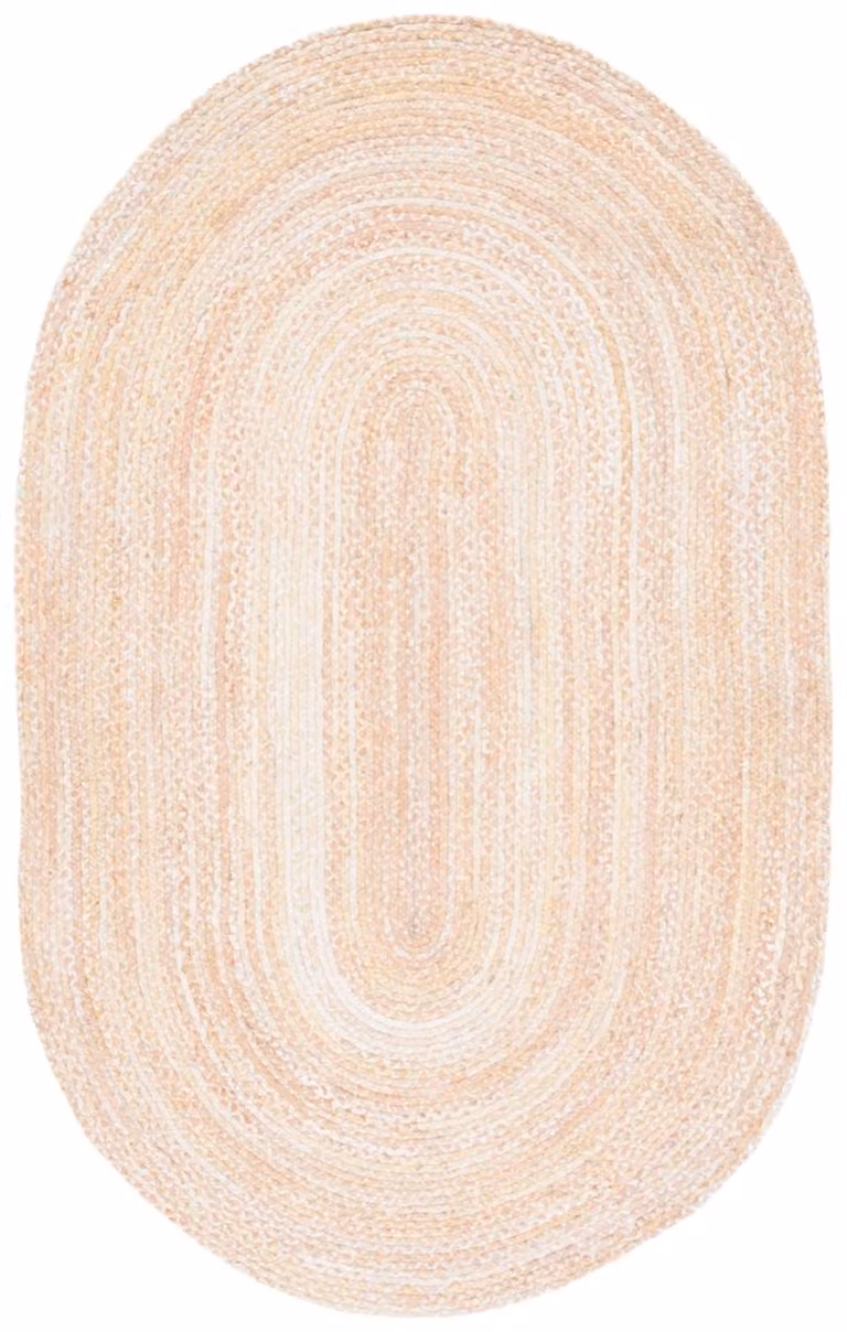 Alfombra Safavieh de estilo rústico en color beige, fabricada en algodón y polipropileno, forma rectangular, An/P: 152 x 244 cm