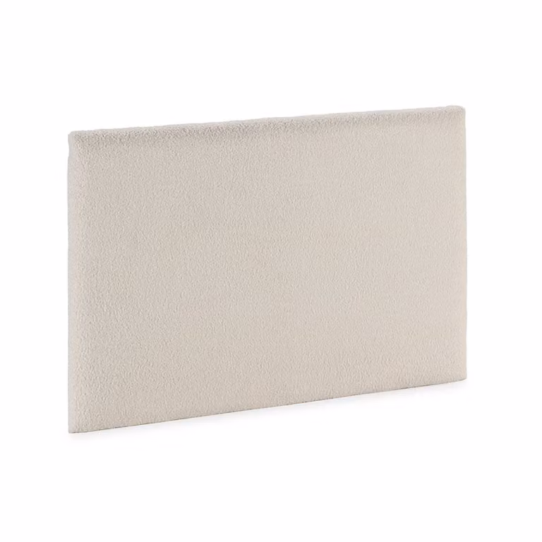 Cabecero de pared HOMN Niebla en tela borreguito beige An/P/Al: 90 x 60 cm