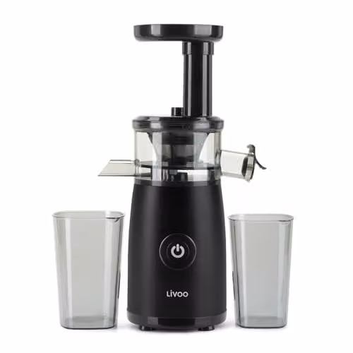 Extractor de jugo lento Livoo DOD215N de 150 W en color negro con filtro de acero inoxidable
