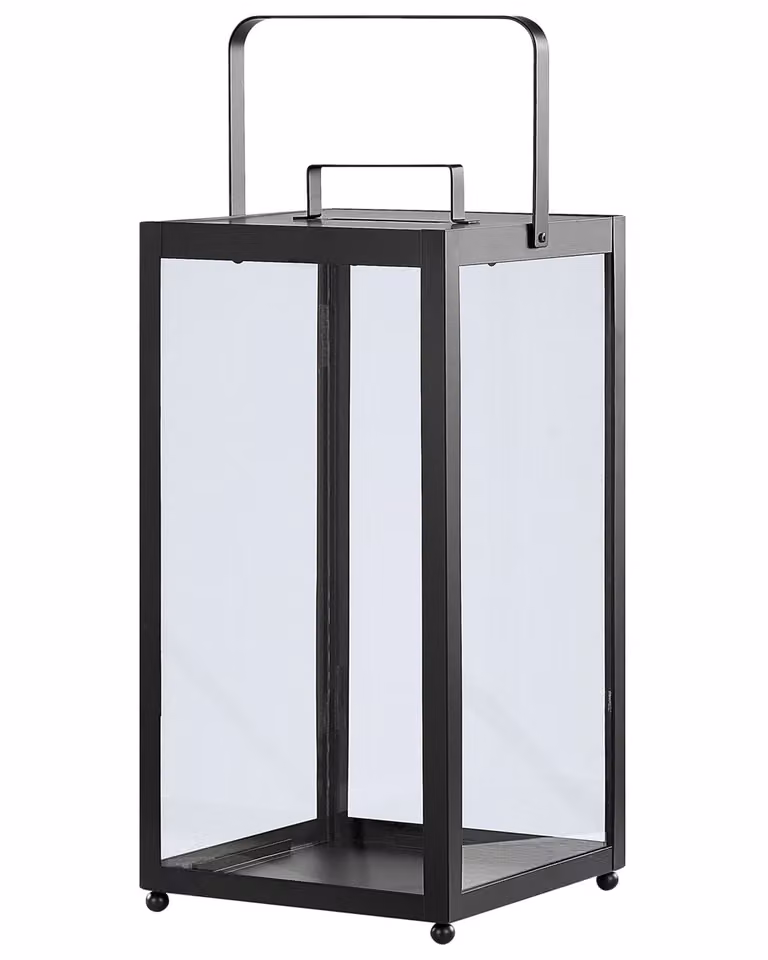 Linterna de mesa moderna Beliani en metal negro de 53 cm