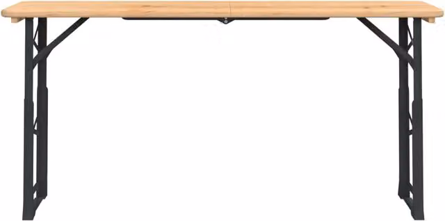 Mesa de bar plegable SYFAX de madera de abeto con altura ajustable, disponible en verde o marrón, An/P/Al: 170 x 50 x 75/105 cm
