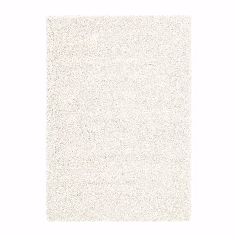 Alfombra rectangular AFK Living blanca de polipropileno, suave y resistente a las manchas, An: 120 cm, Al: 170 cm