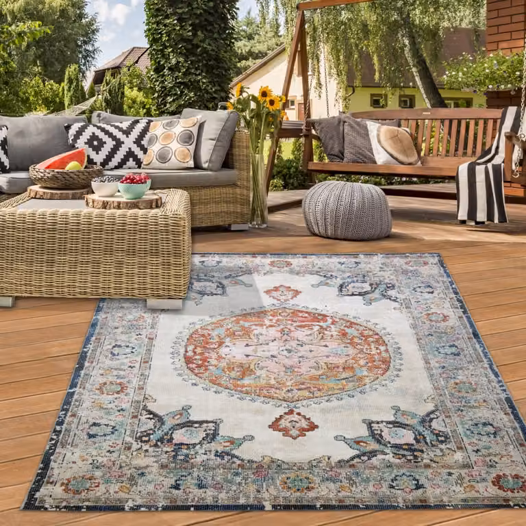 Alfombra oriental Teppich-Traum de estilo vintage y diseño multicolor para salón, cocina o jardín, An: 240 cm, P: 340 cm