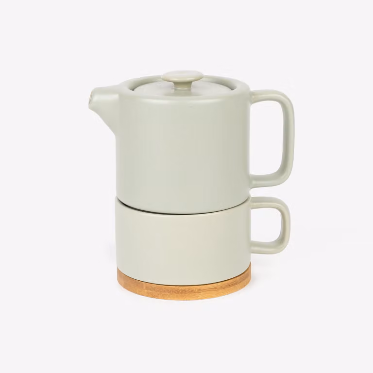 Tetera de porcelana Secret de Gourmet color verde con infusor An/P/Al: 13,5 x 10 x 15 cm