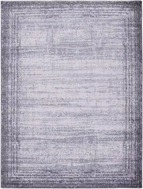 Alfombra vintage Catalina gris rectangular de fibras sintéticas An/P: 80 x 150 cm