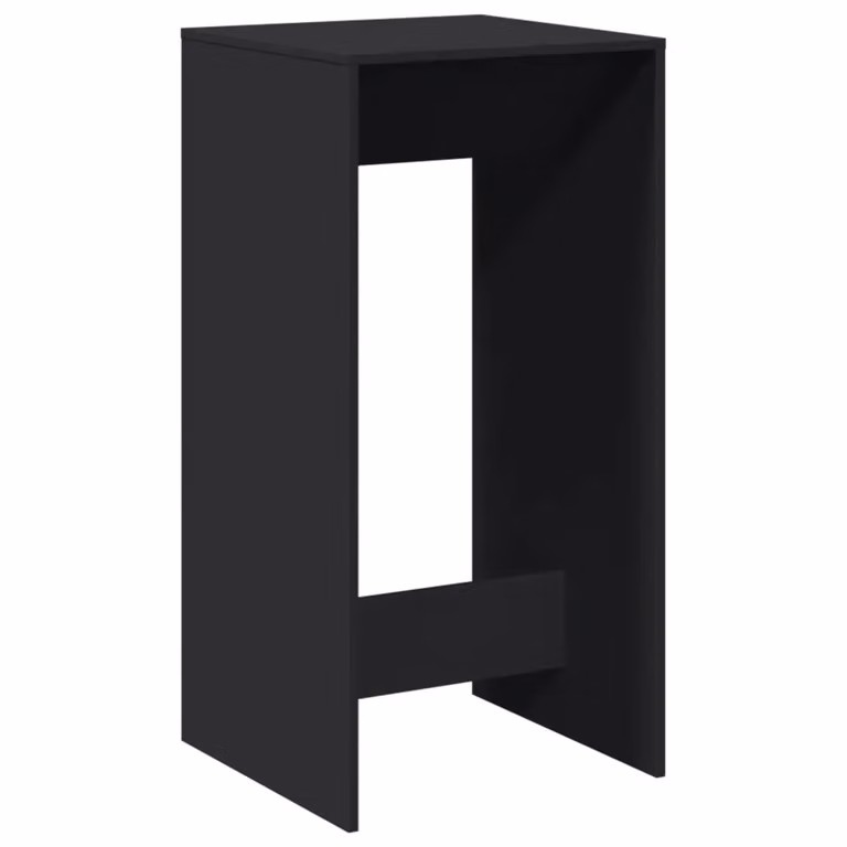 Mesa alta de bar moderna vidaXL en madera MDF negra An/P/Al: 51 x 50 x 103,5 cm