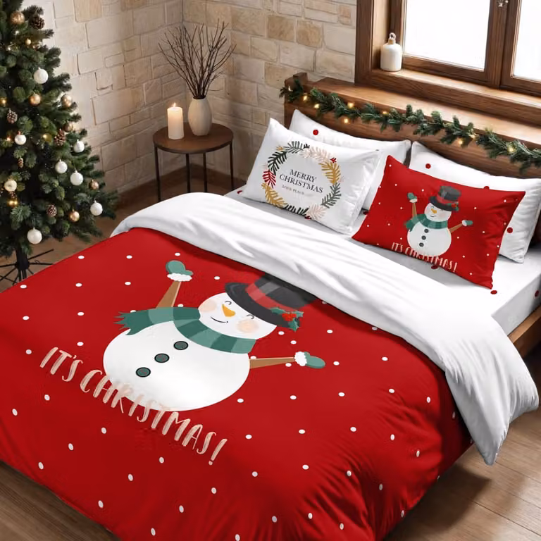 Funda nórdica de Navidad Decolores Home multicolor en poliéster, An/P: 140 x 200 cm