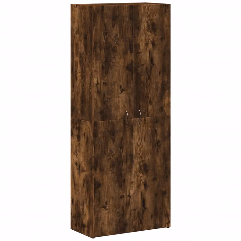 Armario archivador vidaXL de madera de ingeniería en roble ahumado y acabado mate, An: 60 cm, P: 32 cm, Al: 153 cm