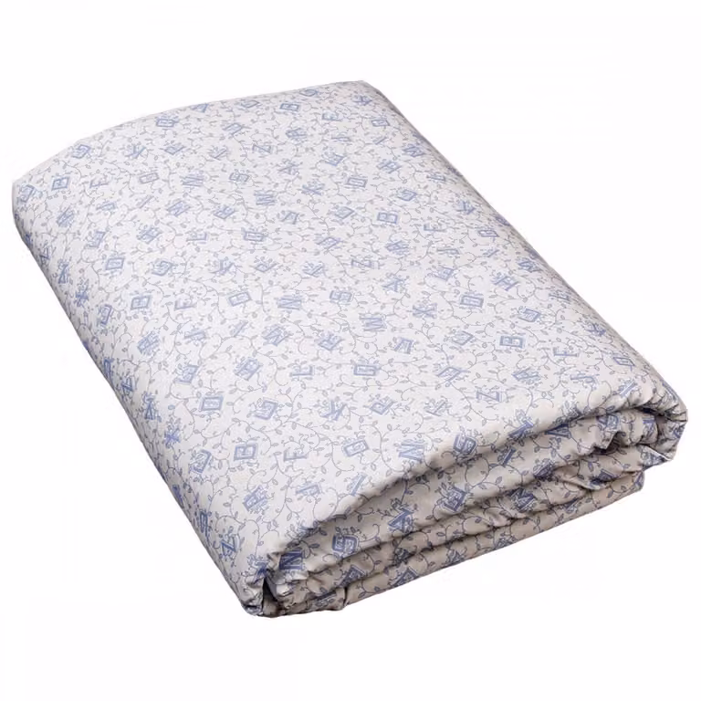Edredón Laura Ashley Baby Alfabeto Azul Cielo y Blanco de Microfibra y Algodón An/P: 140 x 100 cm