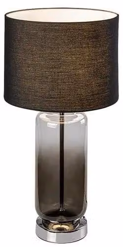 Lámpara de mesa Rabalux en color gris con acabado de metal y vidrio para dormitorio o salón con casquillo E27