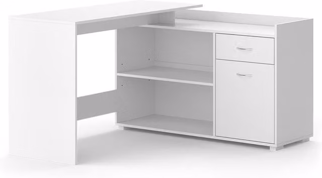 Escritorio esquinero Vicco Noira blanco An/P/Al: 135 x 77 x 42,5 cm