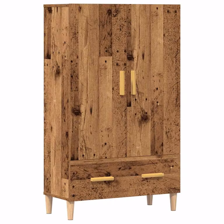 Aparador de estilo industrial vidaXL en madera y metal color marrón An/P/Al: 70 x 31 x 115 cm