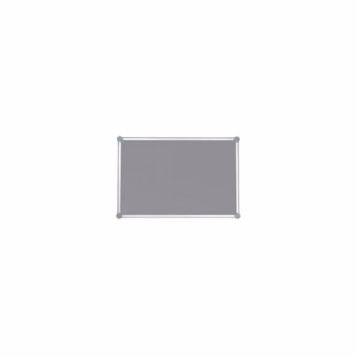 Tablón de anuncios Maul con superficie textil y marco de aluminio en color gris y plata para montaje en pared