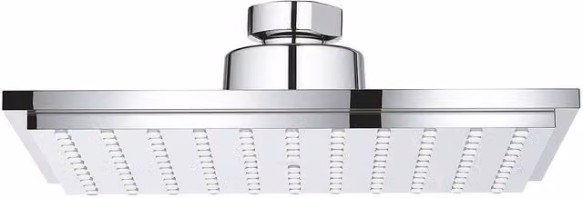 Ducha mural Grohe Euphoria Cube 150 de efecto lluvia, diseño cuadrado, acabado cromo, con sistema antical y ahorro de agua