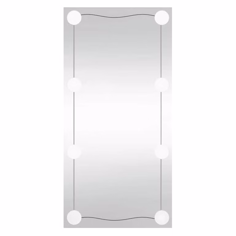 Espejo de pared rectangular con luces LED vidaXL en color plata y blanco, An/Al: 30 x 60 cm