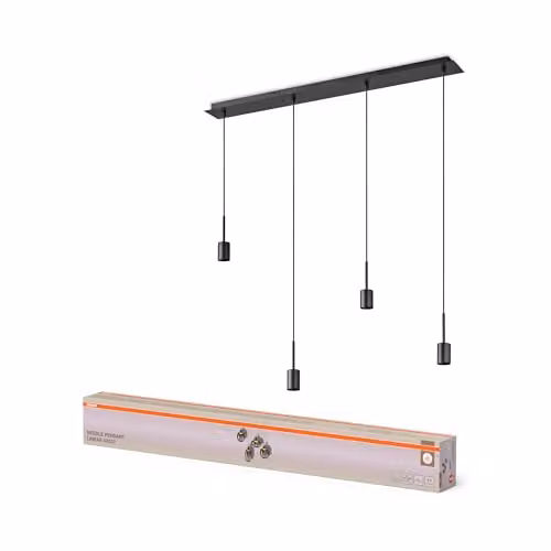 Lámpara colgante LED Osram Design Needle Linear en color gris para salón, dormitorio o pasillo