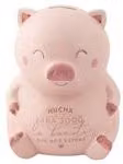 Hucha de cerdito Mr Wonderful en cerámica color rosa para tu mesa