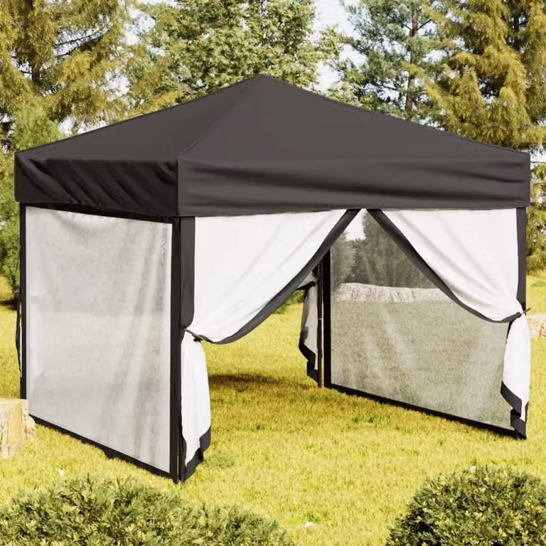 Carpa para fiestas plegable Syfax con paredes en gris antracita, An/P/Al: 300 x 300 x 245 cm