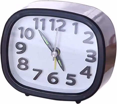 Mini Reloj Despertador Analógico Ulisem Negro de Diseño Moderno y Silencioso para tu Mesita de Noche