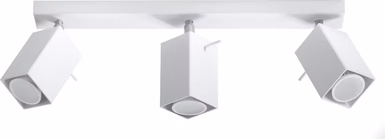 Lámpara de techo industrial Sollux de metal blanca ajustable Altura: 16 cm