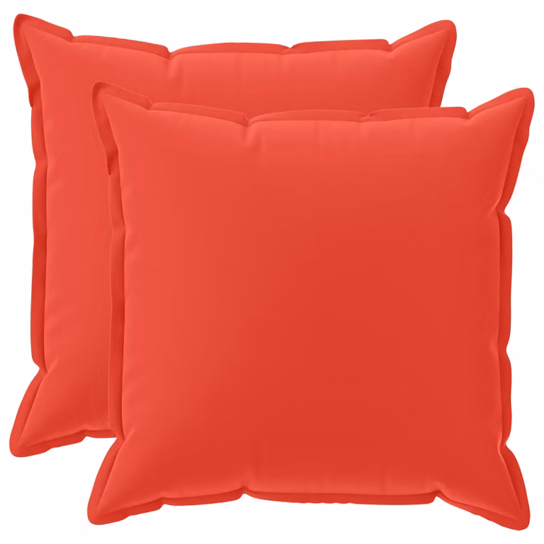 Set de 2 fundas de almohada vidaXL HOUTEN de poliéster, color rojo, 70 x 70 cm