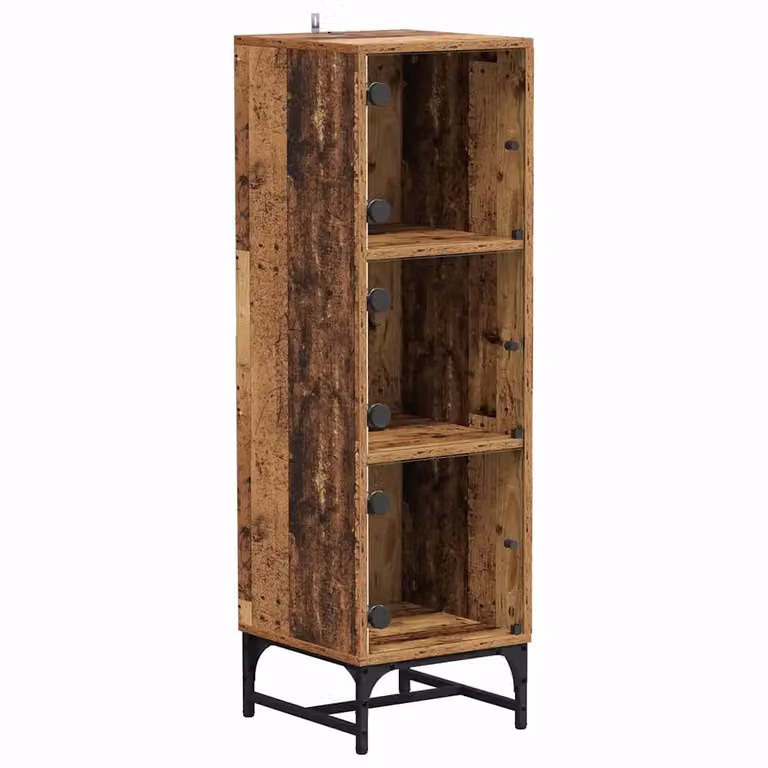 Aparador de madera de estilo minimalista vidaXL en color marrón, An/P/Al: 117 x 35 x 35 cm