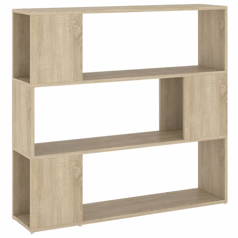 Estantería divisor de espacios Maison Chic de madera color marrón y beige An/P/Al: 100 x 24 x 94 cm