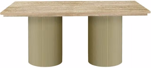 Mesa de comedor ovalada de madera Habitat en color beige para 8 personas