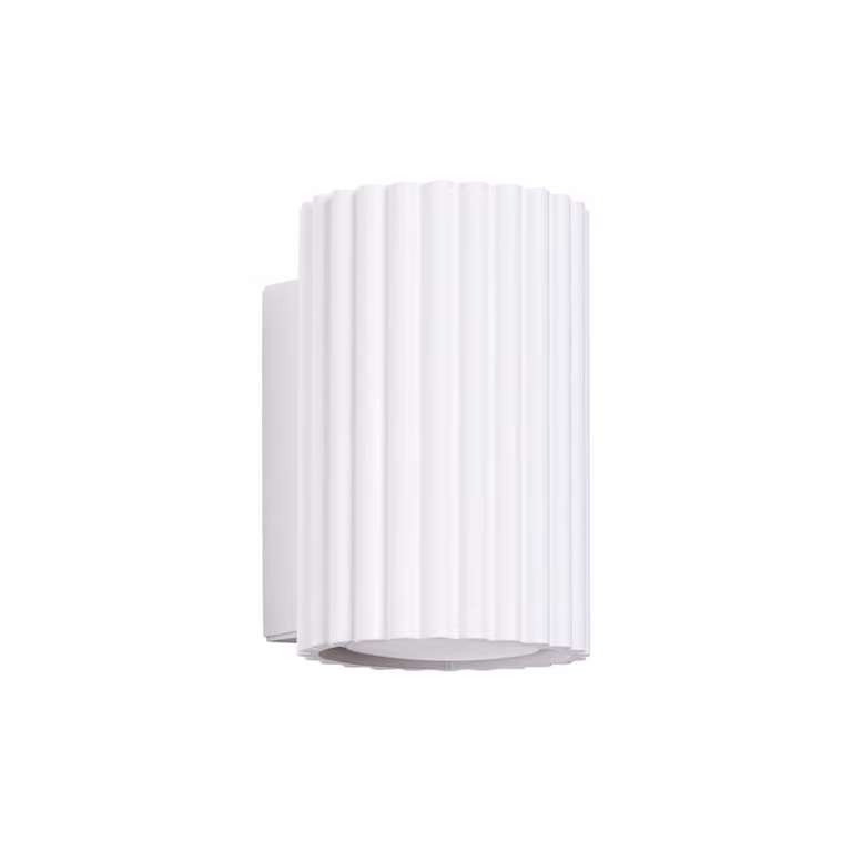 Lámpara de pared Sollux Lighting modelo step en aluminio blanco, Altura: 7 cm