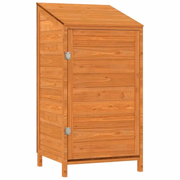 Cobertizo de jardín vidaXL de madera de abeto maciza color marrón An/P/Al: 55 x 52 x 112 cm