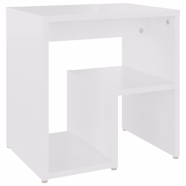 Mesita de noche moderna Maison Chic en madera blanca para tu dormitorio An/P/Al: 40 x 30 x 40 cm