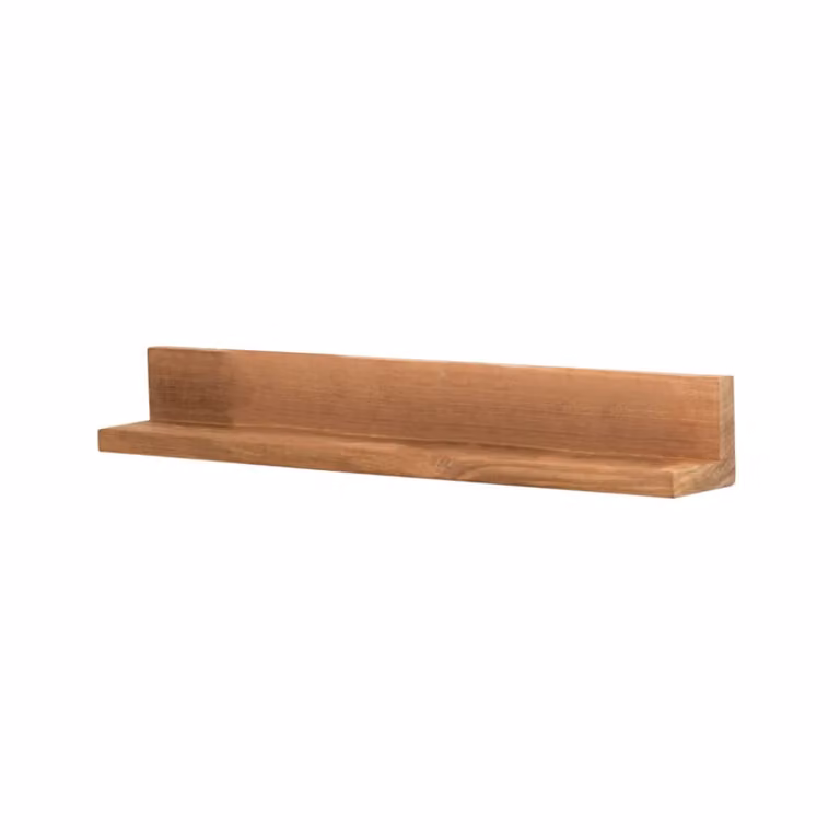 Repisa balda Camelia de la colección Wanda Collection en teca maciza color marrón para cuarto de baño