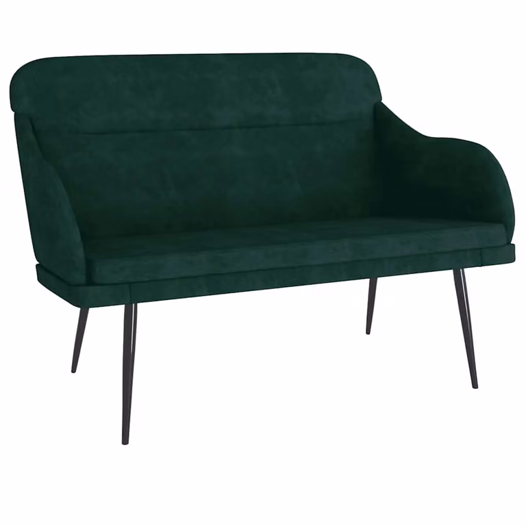 Banco de terciopelo verde vidaXL An/P/Al: 110 x 76 x 80 cm
